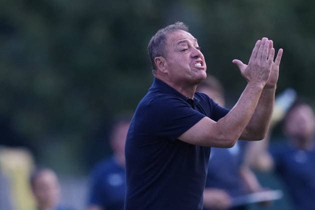 Roma™s head coach Gianpiero Piovani during the Serie A Women soccer match between Roma and Lazio at the Rome s Tre Fontane stadium, Italy - Saturday October 3, 2026 - Soccer ( Photo by Alfredo Falcone LaPresse )  Copyright: xAlfredoxFalcone LaPressex