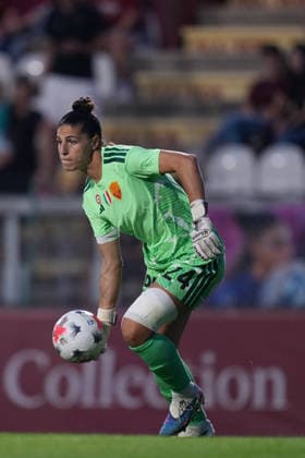 Roma™s goalkeeper Rachele Baldi during the Serie A Women soccer match between Roma and Lazio at the Rome s Tre Fontane stadium, Italy - Saturday October 3, 2026 - Soccer ( Photo by Alfredo Falcone LaPresse ) Copyright: xAlfredoxFalcone LaPressex