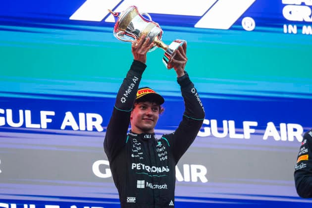 F1 - BAHRAIN GRAND PRIX IN MALAYSIA 2026 KIMI ANTONELLI Andrea (ita), Mercedes AMG F1 Team W16, portrait, podium during the 2026 Formula 1 Bahrain Grand Prix in Malaysia, 16th round of the 2026 Formula One World Championship, WM, Weltmeisterschaft from October 2 to 4, 2026 on the Sepang International Circuit, in Sepang, Malaysia - SepangMalaysia  Copyright: xALBERTOxVIMERCATIx