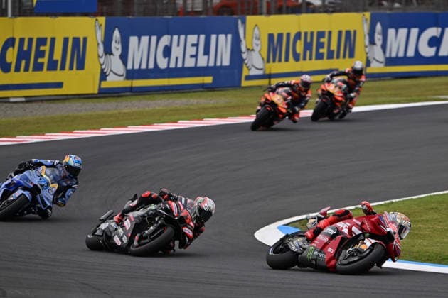 MOTO - MOTO GP - GRAND PRIX OF JAPAN 2026 93 MARQUEZ Marc (spa), Ducati Lenovo Team, Ducati Desmosedici GP26, action with 72 BEZZECCHI Marco (ita), Aprilia Racing, Aprilia RS-GP26 and 73 MARQUEZ Alex (spa), BK8 Gresini Racing MotoGP, Ducati Desmosedici GP26 during the 2026 MotoGP Motul Grand Prix of Japan on the Twin Ring Motegi Circuit from October 2 to 4th, At Motegi, Japan - MotegiJapan  Copyright: xGIGIxSOLDANOx