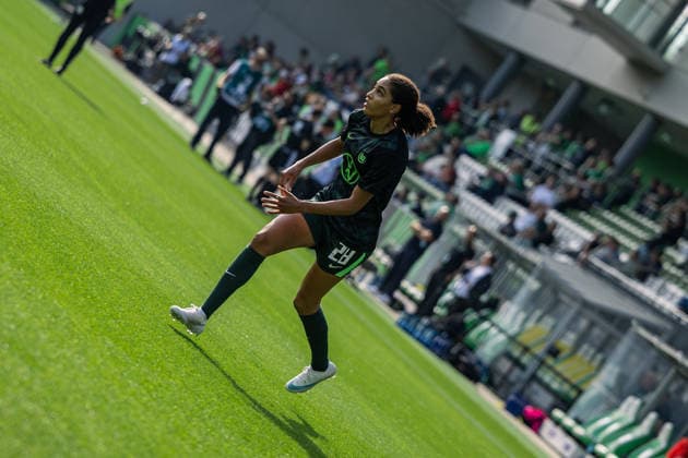 Soccer I Women s I 2026–2027 Season I Bundesliga I VfL Wolfsburg vs. Hamburger SV I October 4, 2026 Cora Zicai 28, VfL Wolfsburg, cutout, close-up, portrait, single photo, single image, body, Wolfsburg, AOK Stadium, Lower Saxony, Germany Copyright: xLobeca CedricxSiefkerx