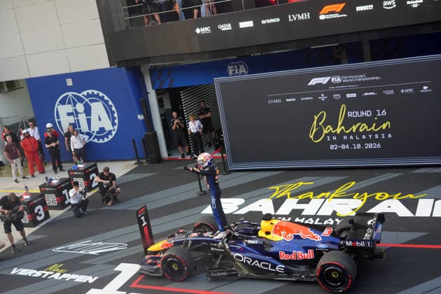 2026 Formula 1 Gulf Air Bahrain Grand Prix, October 4, 2026, Sepang International Circuit, Kuala Lumpur, 2026 Formula 1 Gulf Air Bahrain Grand Prix, Winner: Max Verstappen (NLD), Oracle Red Bull Racing, Kuala Lumpur, Sepang International Circuit, Malaysia Copyright: xNordphotox xBraticx