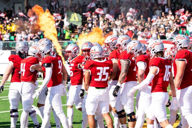 AMERICAN FOOTBALL - IFAF EC, AUT vs BEL SALZBURG,AUSTRIA,04.OCT.26 - AMERICAN FOOTBALL - IFAF European Championship, EM, Europameisterschaft Austria vs Belgium. Image shows the team of AUT. GEPAxpictures xJulioxArellano