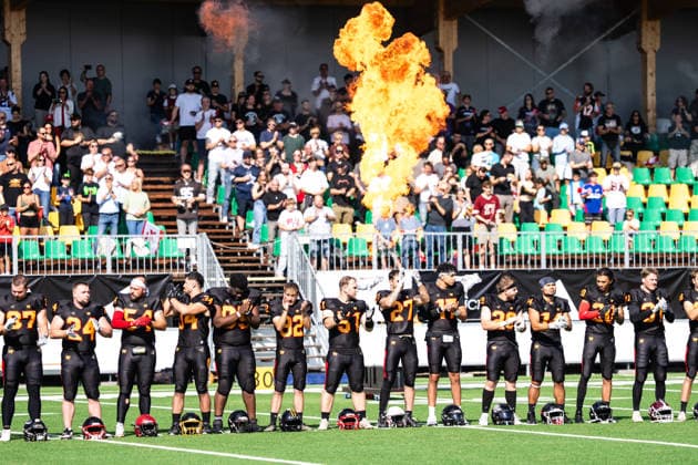 AMERICAN FOOTBALL - IFAF EC, AUT vs BEL SALZBURG,AUSTRIA,04.OCT.26 - AMERICAN FOOTBALL - IFAF European Championship, EM, Europameisterschaft Austria vs Belgium. Image shows the team of BEL. GEPAxpictures xJulioxArellano