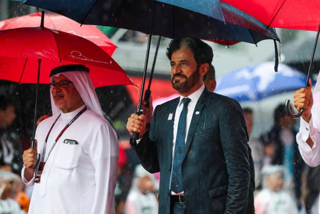 BEN SULAYEM Mohammed (UAE), President of the FIA, portrait at the 2026 Bahrain F1 Grand Prix in Malaysia, Race 16; NORRIS Lando (GBR), McLaren F1 Team MCL40, action shot from the 2026 Bahrain F1 Grand Prix in Malaysia; BEN SULAYEM Mohammed (UAE), President of the FIA, portrait on the grid during the 2026 Formula 1 Bahrain Grand Prix in Malaysia, the 16th round of the 2026 Formula One World Championship, held from October 2 to 4, 2026 at the Sepang International Circuit in Sepang, Malaysia. Photo by Antonin Vincent, DPPI Malaysia