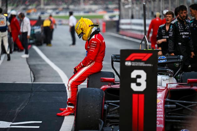 HAMILTON Lewis (GBR), Scuderia Ferrari SF 26, portrait from the 2026 Formula 1 Bahrain Grand Prix in Malaysia, Race 1 NORRIS Lando (GBR), McLaren F1 Team MCL40, action shot from the 2026 Formula 1 Bahrain Grand Prix in Malaysia Lewis Hamilton (GBR), Scuderia Ferrari SF 26, portrait taken during the 2026 Formula 1 Bahrain Grand Prix in Malaysia, the 16th round of the 2026 Formula One World Championship held from October 2 to 4, 2026 at the Sepang International Circuit in Sepang, Malaysia. Photo by Alberto Vimercati, DPPI Malaysia