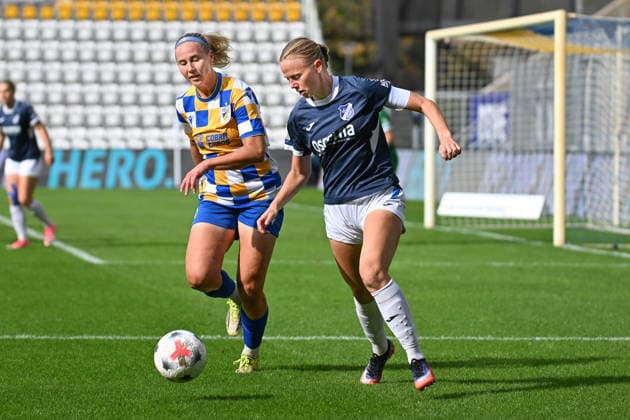 Soccer I Women I 2026–2027 Season I 2. Bundesliga I Matchday 8 I FC Carl Zeiss Jena vs. SC Sand I October 4, 2026 Anna Olmala 9, FC Carl Zeiss Jena, Milena Fischer 6, SC Sand Jena, Ernst Abbe Sportfeld, ad hoc Arena, Thuringia, Germany Copyright: xLobeca InesxHähnelx