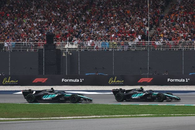F1 Bahrain Grand Prix In Malaysia SEPANG, MALAYSIA - OCTOBER 4: Andrea Kimi Antonelli and George Russell of Mercedes during the Formula 1 Bahrain Grand Prix at Sepang International Circuit in Sepang, Malaysia on October 4, 2026. Jakub Porzycki Anadolu Sepang Malaysia. Editorial use only. Please get in touch for any other usage.  Copyright: x2026xAnadoluxJakubxPorzyckix