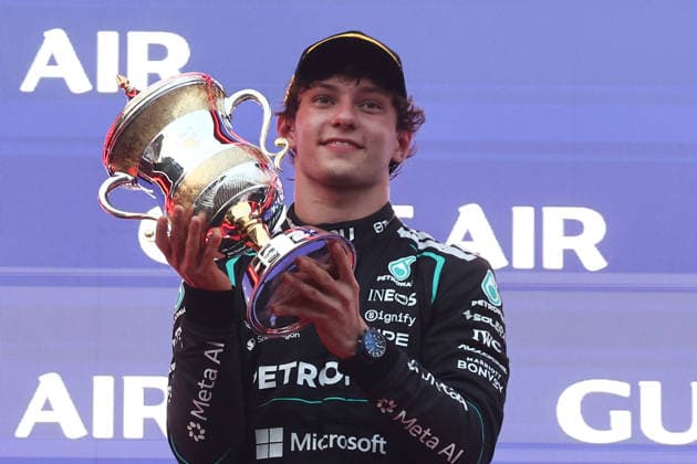 F1 Bahrain Grand Prix In Malaysia SEPANG, MALAYSIA - OCTOBER 4: Andrea Kimi Antonelli of Mercedes on the podium after the Formula 1 Bahrain Grand Prix at Sepang International Circuit in Sepang, Malaysia on October 4, 2026. Jakub Porzycki Anadolu Sepang Malaysia. Editorial use only. Please get in touch for any other usage.  Copyright: x2026xAnadoluxJakubxPorzyckix