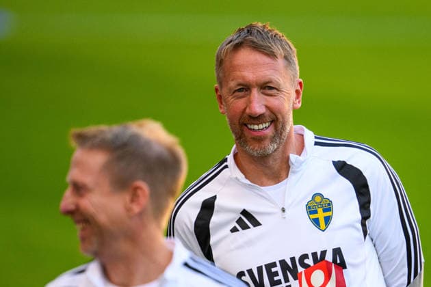 261004 Coach Graham Potter of Sweden, head coach of the Swedish men’s national soccer team, at a training session on October 4, 2026 in Bucharest. Photo by Ludvig Thunman, BILDBYRAN, code LT LT0826: soccer, football, fotball, Nations League, UEFA Nations League, practice, training, Sweden, Sverige, Sverige A, bbeng, soccer, football, fotball, Nations League, UEFA Nations League, practice, training, Sweden, Sverige, Sverige A, bbengSweden Sweden Sweden A BBENG Copyright: LUDVIGxTHUNMAN BB261004LT019