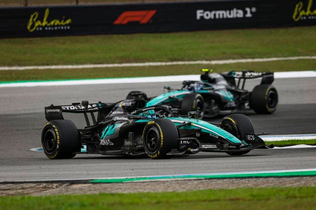F1 - BAHRAIN GRAND PRIX IN MALAYSIA 2026 63 RUSSELL George (gbr), Mercedes AMG F1 Team W17, action 12 KIMI ANTONELLI Andrea (ita), Mercedes AMG F1 Team W17, action during the 2026 Formula 1 Bahrain Grand Prix in Malaysia, 16th round of the 2026 Formula One World Championship, WM, Weltmeisterschaft from October 2 to 4, 2026 on the Sepang International Circuit, in Sepang, Malaysia - SepangMalaysia Copyright: xXavixBonillax