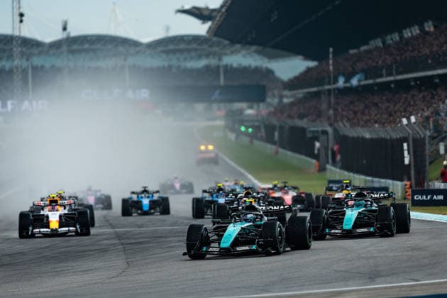 Formula 1 Gulf Air Bahrain Grand Prix in Malaysia 2026 Levi Erb OVERTAKE MAXPPP - Sepang 04 10 2026 Race start at the Formula 1 Gulf Air Bahrain Grand Prix 2026 in Malaysia, the 15th round of the 2026 FIA Formula 1 World Championship, WM, Weltmeisterschaft at the Sepang International circuit, from 1 to 4 October 2026 Sepang Sepang International Circuit Malaysia  Copyright: xOVERTAKE MAXPPPxLevixErbx OVT202610047729 OVT202610047729