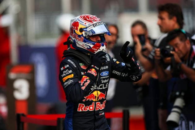 F1 - BAHRAIN GRAND PRIX IN MALAYSIA 2026 VERSTAPPEN Max (nld), Red Bull Racing Ford RB22, portrait celebrates his victory during the 2026 Formula 1 Bahrain Grand Prix in Malaysia, 16th round of the 2026 Formula One World Championship, WM, Weltmeisterschaft from October 2 to 4, 2026 on the Sepang International Circuit, in Sepang, Malaysia - SepangMalaysia  Copyright: xXavixBonillax