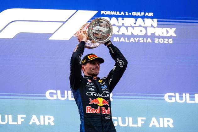 F1 - BAHRAIN GRAND PRIX IN MALAYSIA 2026 podium VERSTAPPEN Max (nld), Red Bull Racing Ford RB22, portrait during the 2026 Formula 1 Bahrain Grand Prix in Malaysia, 16th round of the 2026 Formula One World Championship, WM, Weltmeisterschaft from October 2 to 4, 2026 on the Sepang International Circuit, in Sepang, Malaysia - SepangMalaysia  Copyright: xALBERTOxVIMERCATIx