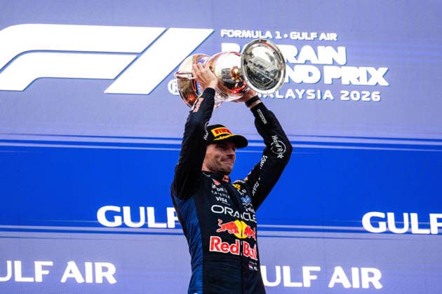 F1 - BAHRAIN GRAND PRIX IN MALAYSIA 2026 podium VERSTAPPEN Max (nld), Red Bull Racing Ford RB22, portrait during the 2026 Formula 1 Bahrain Grand Prix in Malaysia, 16th round of the 2026 Formula One World Championship, WM, Weltmeisterschaft from October 2 to 4, 2026 on the Sepang International Circuit, in Sepang, Malaysia - SepangMalaysia  Copyright: xALBERTOxVIMERCATIx
