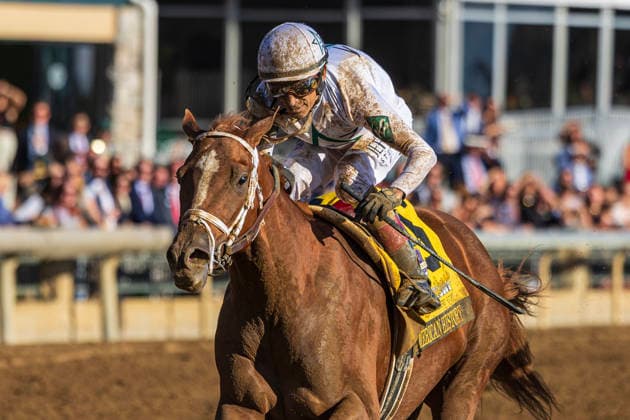 October 3, 2026, Lexington, Kentucky, USA: American History (6) ridden by John Velazquez wins the Claiborne Breeders Futurity Stakes (Grade 1) at Keeneland Race Course on October 3, 2026. Casey Laughter Eclipse Sportswire CSM HORSE RACING 2026: Breeders Futurity WAYI Keeneland OCT 03 - ZUMAcs17 20261003_faf_cs17_327 Copyright: x582034000171x