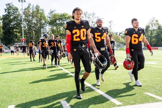 AMERICAN FOOTBALL - IFAF EC, AUT vs BEL SALZBURG,AUSTRIA,04.OCT.26 - AMERICAN FOOTBALL - IFAF European Championship, EM, Europameisterschaft Austria vs Belgium. Image shows the team of BEL.  GEPAxpictures xJulioxArellano