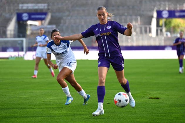 Antonia Baaß, Women s Bundesliga 2, SGS Essen vs. SV Meppen, October 4, 2026, Antonia Baaß, SGS Essen, Women s Bundesliga 2, Matchday 8, SGS Essen vs. SV Meppen on October 4, 2026, at the Stadion an der Hafenstraße, Essen