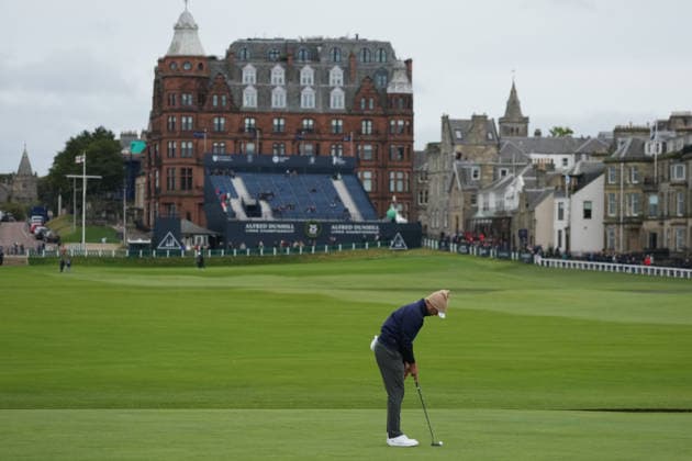 RECORD DATE NOT STATED 4th October 2026; Old Course at St Andrews, St Andrews, Scotland; DP World Tour Golf, Alfred Dunhill Links Championship, Final Day; Thomas Detry putts for birdie on the 1st hole AlecxBrown