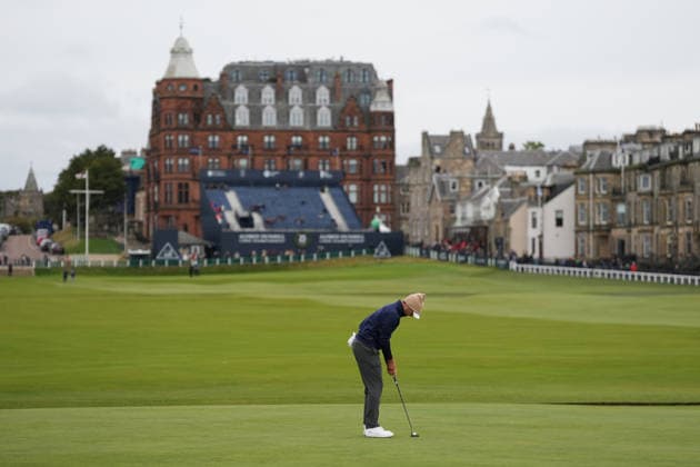 RECORD DATE NOT STATED 4th October 2026; Old Course at St Andrews, St Andrews, Scotland; DP World Tour Golf, Alfred Dunhill Links Championship, Final Day; Thomas Detry putts makes a birdie putt on the 1st hole AlecxBrown