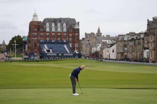RECORD DATE NOT STATED 4th October 2026; Old Course at St Andrews, St Andrews, Scotland; DP World Tour Golf, Alfred Dunhill Links Championship, Final Day; Thomas Detry putts makes a birdie putt on the 1st hole AlecxBrown