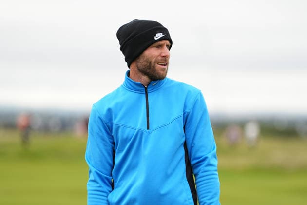 RECORD DATE NOT STATED 4th October 2026; Old Course at St Andrews, Mount Melville, Scotland; DP World Tour Golf, Alfred Dunhill Links Championship, Final Day; James Milner, former professional football player on the 17th hole AlecxBrown