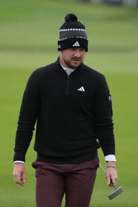 RECORD DATE NOT STATED 4th October 2026; Old Course at St Andrews, St Andrews, Scotland; DP World Tour Golf, Alfred Dunhill Links Championship, Final Day; Connor Syme on the 1st green AlecxBrown