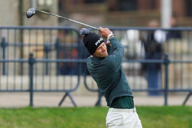 RECORD DATE NOT STATED 4th October 2026; Old Course at St Andrews, Mount Melville, Scotland; DP World Tour Golf, Alfred Dunhill Links Championship, Final Day; Adrian Meronk of Poland plays a shot from the tee on the first hole DavidxYoung
