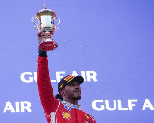 October 4, 2026, Sepang, Selangor, Malaysia: Scuderia Ferrari HP driver Lewis Hamilton (44) celebrates after finishing third in the Formula 1 Gulf Air Bahrain Grand Prix in Malaysia at the PETRONAS Sepang International Circuit, in Sepang, Selangor, Malaysia. Sepang Malaysia - ZUMAk197 20261004_zsp_k197_026 Copyright: xRanjithxKumarx