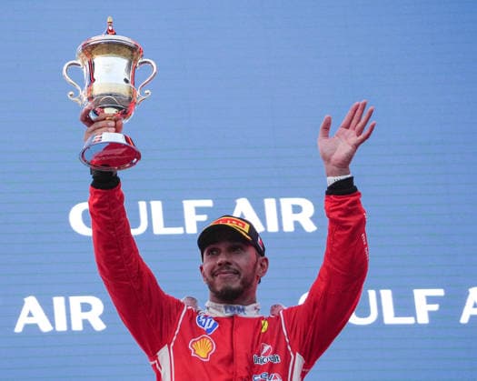 October 4, 2026, Sepang, Selangor, Malaysia: Scuderia Ferrari HP driver Lewis Hamilton (44) celebrates after finishing third in the Formula 1 Gulf Air Bahrain Grand Prix in Malaysia at the PETRONAS Sepang International Circuit, in Sepang, Selangor, Malaysia. Sepang Malaysia - ZUMAk197 20261004_zsp_k197_027 Copyright: xRanjithxKumarx