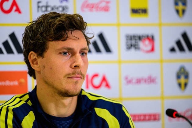 October 4, 2026: Victor Lindelöf of the Swedish men’s national soccer team at a press conference on October 4, 2026 in Bucharest. Photo by Ludvig Thunman, BILDBYRAN. Code: LT LT0827. soccer, football, fotball, Nations League, UEFA Nations League, press conference, Sweden, Sweden A, bbeng, soccer, football, fotball, Nations League, UEFA Nations League, press conference press conference Sweden Sweden Sweden A BBENG Copyright: LUDVIGxTHUNMAN BB261004LT067