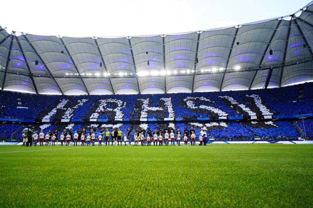 FC Copenhagen and Hamburger SV before a choreographed display by fans and ultras from both teams GER, Hamburger SV vs. FC Copenhagen, soccer, friendly match, 2026–2027 season, October 4, 2026 GER, Hamburger SV vs. FC Copenhagen, soccer, friendly match, 2026–2027 season, October 4, 2026 Hamburg Copyright: xEibner-Pressefoto MarcelxvonxFehrnx EP_MFN