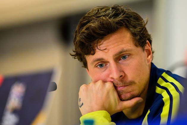 October 4, 2026: Victor Lindelöf of the Swedish men’s national soccer team at a press conference on October 4, 2026 in Bucharest. Photo by Ludvig Thunman, BILDBYRAN. Code: LT LT0827. soccer, football, fotball, Nations League, UEFA Nations League, press conference, Sweden, Sweden A, bbeng, soccer, football, fotball, Nations League, UEFA Nations League, press conference press conference Sweden Sweden Sweden A BBENG Copyright: LUDVIGxTHUNMAN BB261004LT083