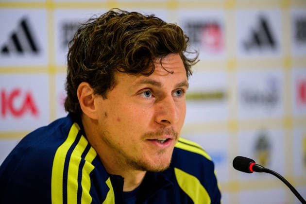October 4, 2026: Victor Lindelöf of the Swedish men’s national soccer team at a press conference on October 4, 2026 in Bucharest. Photo by Ludvig Thunman, BILDBYRAN. Code: LT LT0827. soccer, football, fotball, Nations League, UEFA Nations League, press conference, Sweden, Sweden A, bbeng, soccer, football, fotball, Nations League, UEFA Nations League, press conference press conference Sweden Sweden Sweden A BBENG Copyright: LUDVIGxTHUNMAN BB261004LT084