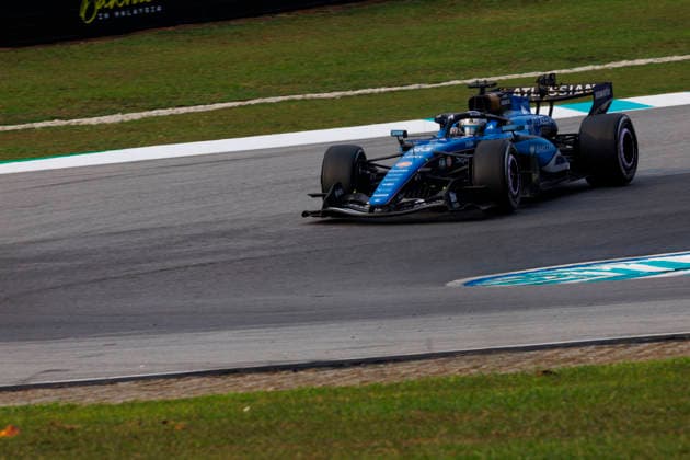 4th October 2026; Sepang IC, Kuala Lumpur, Malaysia; Formula 1, Bahrain Grand Prix, Race Day; Alexander Albon (23) of Thailand and Atlassian Williams F1 Team during the race StephenxBlackberry