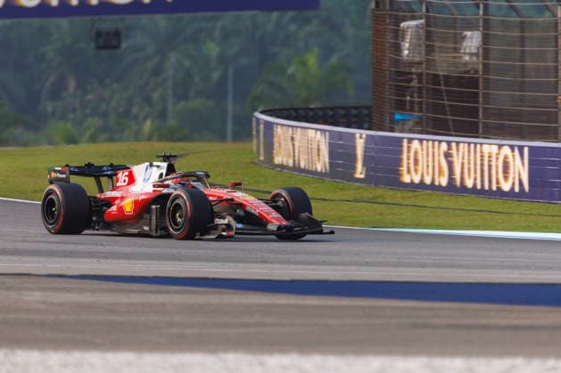 4th October 2026; Sepang IC, Kuala Lumpur, Malaysia; Formula 1, Bahrain Grand Prix, Race Day; Charles Leclerc (16) of Monaco and Scuderia Ferrari HP during the race StephenxBlackberry