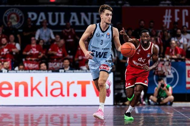 easyCredit Basketball Bundesliga FC Bayern Munich EWE Baskets Oldenburg October 4, 2026 Zachary Ensminger EWE Baskets Oldenburg, No. 3 on the ball easyCredit Basketball Bundesliga FC Bayern Munich EWE Baskets Oldenburg, Munich, BMW Park on October 4, 2026 Copyright: xBEAUTIFULxSPORTS Wunderlx