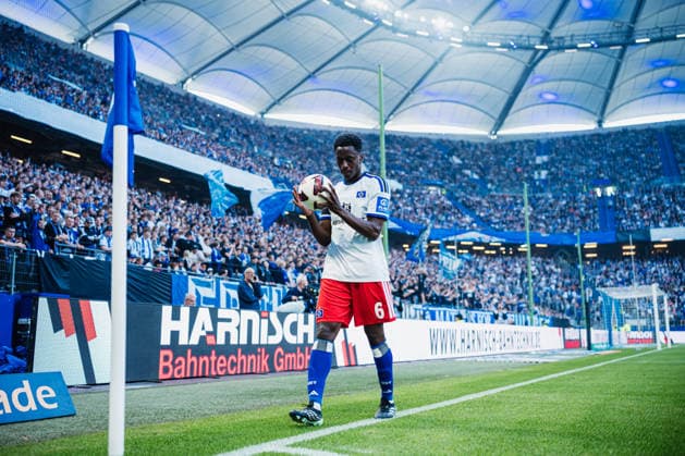 Friendly Match: Hamburger SV vs. FC Copenhagen, October 4, 2026; Albert Sambi Lokonga, Hamburger SV; 6 corner kicks; Soccer; Friendly Match: Hamburger SV vs. FC Copenhagen on October 4, 2026, at the Volksparkstadion, Hamburg DFL regulations prohibit any use of photographs as image sequences and or quasi-video Copyright: xBEAUTIFULxSPORTS Tonhäuserx