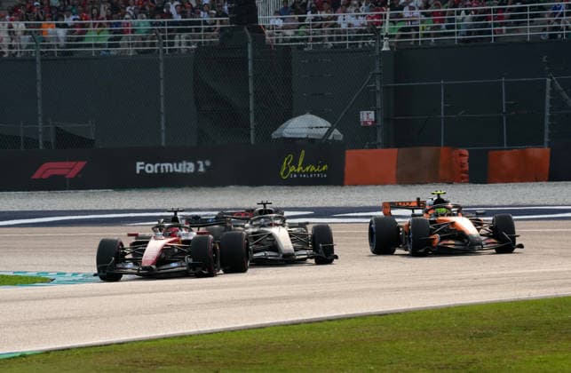 2026 Formula 1 Gulf Air Bahrain Grand Prix, October 4, 2026, Sepang International Circuit, Kuala Lumpur, 2026 Formula 1 Gulf Air Bahrain Grand Prix, Charles Leclerc (MCO), Scuderia Ferrari HP, Nico Hülkenberg (DEU), Audi Revolut F1 Team, Lando Norris (GBR), McLaren Mastercard F1 Team, Kuala Lumpur, Sepang International Circuit, Malaysia Copyright: xNordphotox xBraticx