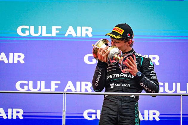 Podium of the Race during the Race of Formula 1 Gulf Air Bahrain Grand Prix in Malaysia 2026 at Sepang International Circuit in Sepang, Malaysia. Round 16 of 23 of the 2026 FIA Formula One World Championship, WM, Weltmeisterschaft held October 2-4, 2026. The race was relocated from Bahrain to Malaysia and held at Sepang International Circuit. Formula 1 Gulf Air Bahrain Grand Prix in Malaysia 2026 - Round 16 of 23 - Sepang International Circuit, Sepang, Malaysia F1-2026-R04-BHR