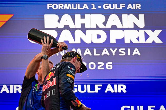 Podium of the Race during the Race of Formula 1 Gulf Air Bahrain Grand Prix in Malaysia 2026 at Sepang International Circuit in Sepang, Malaysia. Round 16 of 23 of the 2026 FIA Formula One World Championship, WM, Weltmeisterschaft held October 2-4, 2026. The race was relocated from Bahrain to Malaysia and held at Sepang International Circuit. Formula 1 Gulf Air Bahrain Grand Prix in Malaysia 2026 - Round 16 of 23 - Sepang International Circuit, Sepang, Malaysia F1-2026-R04-BHR