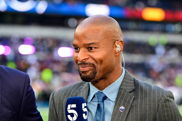 Washington Commanders v Indianapolis Colts, International Series Osi Umenyiora Channel 5 during the International Series match between Washington Commanders and Indianapolis Colts at Tottenham Hotspur Stadium, London, UK on 4 October 2026. Editorial use only , Copyright: xDennisxGoodwinx PSI-24939-0551