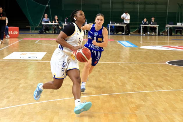October 4, 2026, Germany, GER, DEU, Basketball, DBBL, 1st Bundesliga, Day 1, 2026–2027 Season, Berlin, ALBA Berlin vs. Marburg Oceane Monpierre, ALBA Berlin 31, Marianna Byvatov, BC Marburg 9, nordphoto GmbH, Engler Berlin, Soemmeringhalle, Berlin, Germany Copyright: xNordphotox xEnglerx