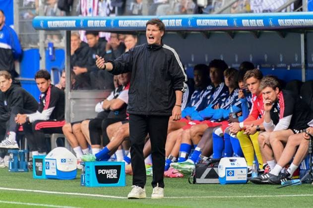 Coach Merlin Polzin, HSV Copenhagen, Germany, Hamburg, Volksparkstadion, soccer, Bundesliga 1, friendly match, Hamburger SV, FC Copenhagen