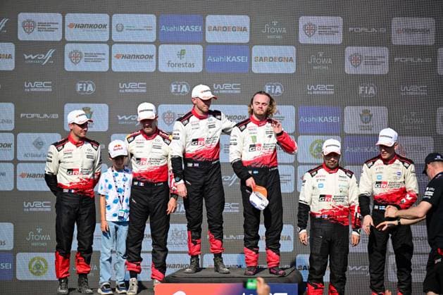 IPA89299706 - Sébastien Ogier (FRA) and Vincent Landais (FRA), Oliver Solberg (SWE) and Elliott Edmondson (GBR), Sami Pajari (FIN) and Marko Salminen (FIN), during the FIA WRC, Motorsport Rallye, WM RALLY ITALIA SARDEGNA in Alghero, Italy, on October 1–4, 2026.  Copyright: xFedericoxManoni IPAxSportx xx IPA89299706