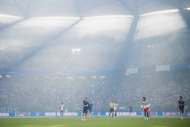 Friendly Match: Hamburger SV vs. FC Copenhagen, October 4, 2026 The Volksparkstadion Shrouded in Fog Soccer, Friendly Match: Hamburger SV vs. FC Copenhagen on October 4, 2026, at the Volksparkstadion, Hamburg DFL regulations prohibit any use of photographs as image sequences and or quasi-video Copyright: xBEAUTIFULxSPORTS Tonhäuserx