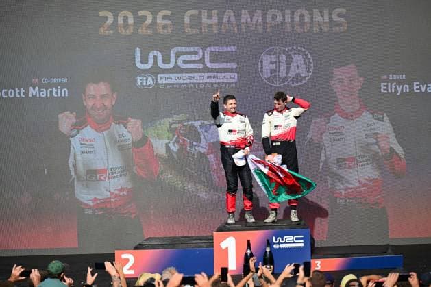 IPA89300014 - Elfyn Evans (GBR) and Scott Martin (GBR) will be crowned the new WRC, Motorsport Rallye, WM champions during the FIA WRC RALLY ITALIA SARDEGNA in Alghero, Italy, on October 1–4, 2026. Copyright: xFedericoxManoni IPAxSportx xx IPA89300014