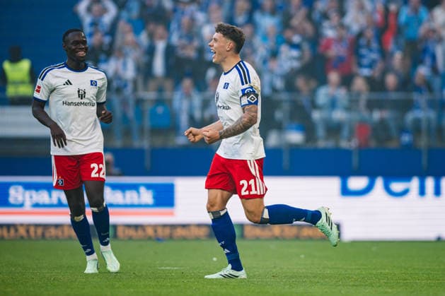 Friendly Match: Hamburger SV vs. FC Copenhagen, October 4, 2026 GOAL, CELEBRATION by Nicolai Remberg (Hamburger SV), 21–2 0 Soccer, Friendly Match: Hamburger SV vs. FC Copenhagen on October 4, 2026 at the Volksparkstadion, Hamburg. DFL regulations prohibit any use of photographs as image sequences and or quasi-video. Copyright: xBEAUTIFULxSPORTS Tonhäuserx