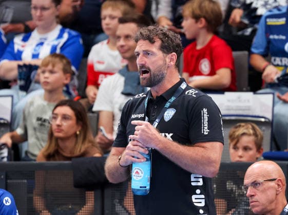 October 4, 2026, Germany, Stuttgart, Opel HBL, 2026–2027 Bundesliga, TVB Stuttgart vs. TBV Lemgo Lippe, TBV Coach Florian Kehrmann