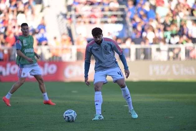 UEFA Nations League League A, Group C, Round 3, 2026–27, soccer match between Croatia and England, Dean Sculac Rujevica Stadium, Rijeka, Croatia, October 3, 2026: Josko Gvardiol of Croatia (No. 4) warms up during the UEFA Nations League League A, Group C, Round 3, 2026–27, soccer match between Croatia and England at Dean Sculac Rujevica Stadium in Rijeka, Croatia, October 3, 2026 Copyright: xBEAUTIFULxSPORTS Stanusicx